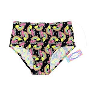 Cheek Boss Rainbow Pancakes Hipster Panty in Black, Size M​​